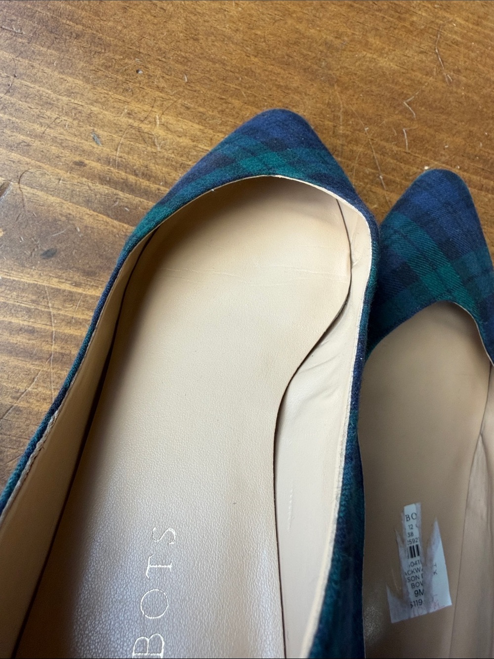 Talbots Black Watch Plaid Flats Sz 9 - Picture 15 of 16